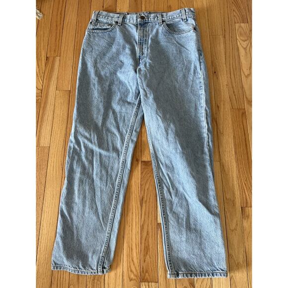 Vintage Levi's 540 Relaxed Fit 35x29 Faded Distressed Denim Jeans‎ Light Wash - Picture 1 of 6